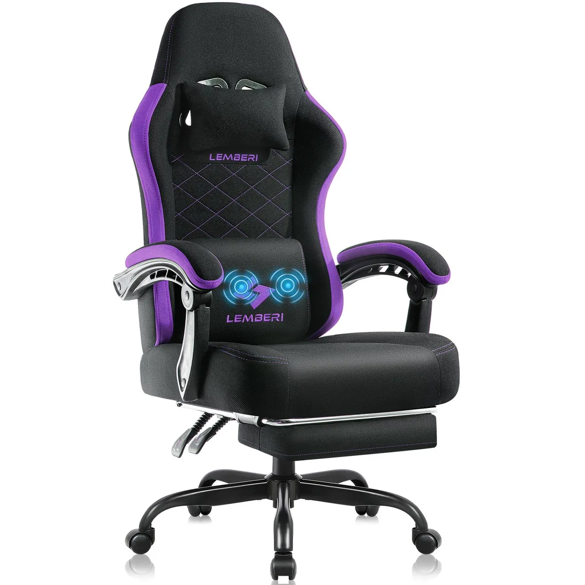 Vitesse Vitesse Big and Tall Gaming Chair Purple 300lb 90-135° Recline — product photo