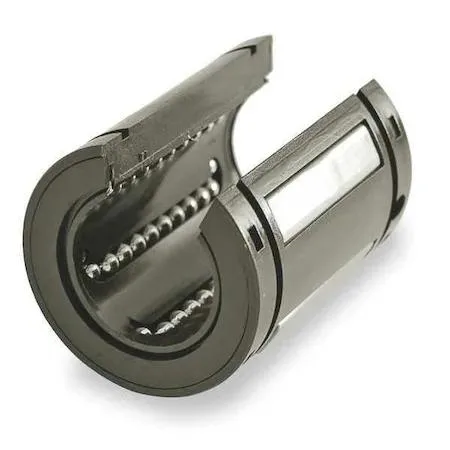 Stainless steel linear ball bushing, open bore, 1 inch inside diameter