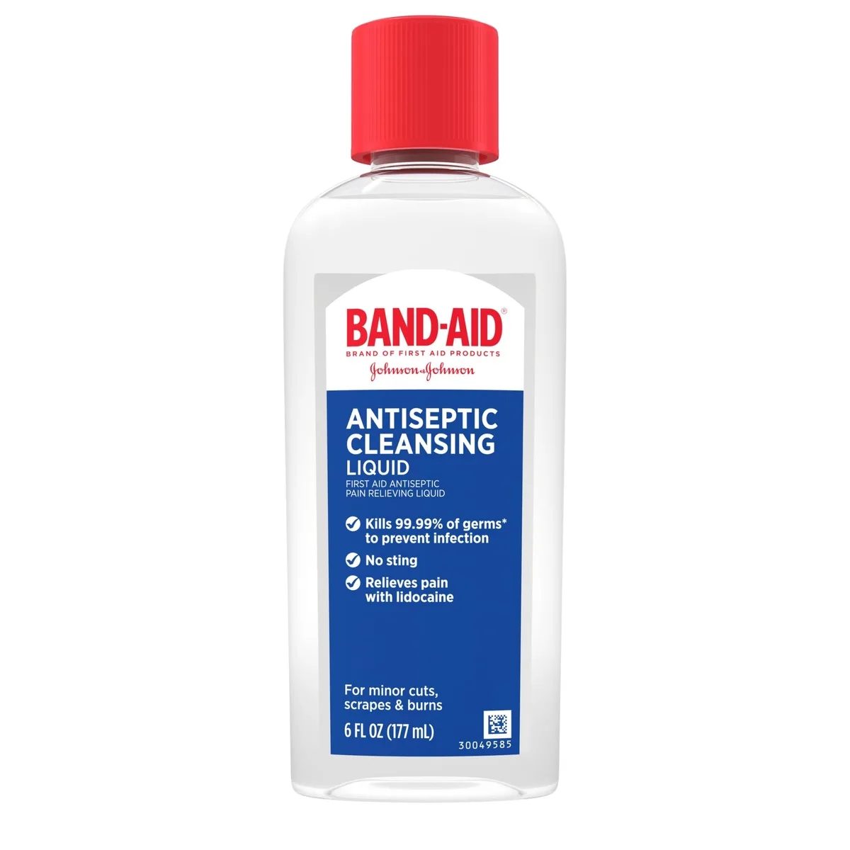 Clear liquid in a 6 fl oz plastic bottle with flip-top cap