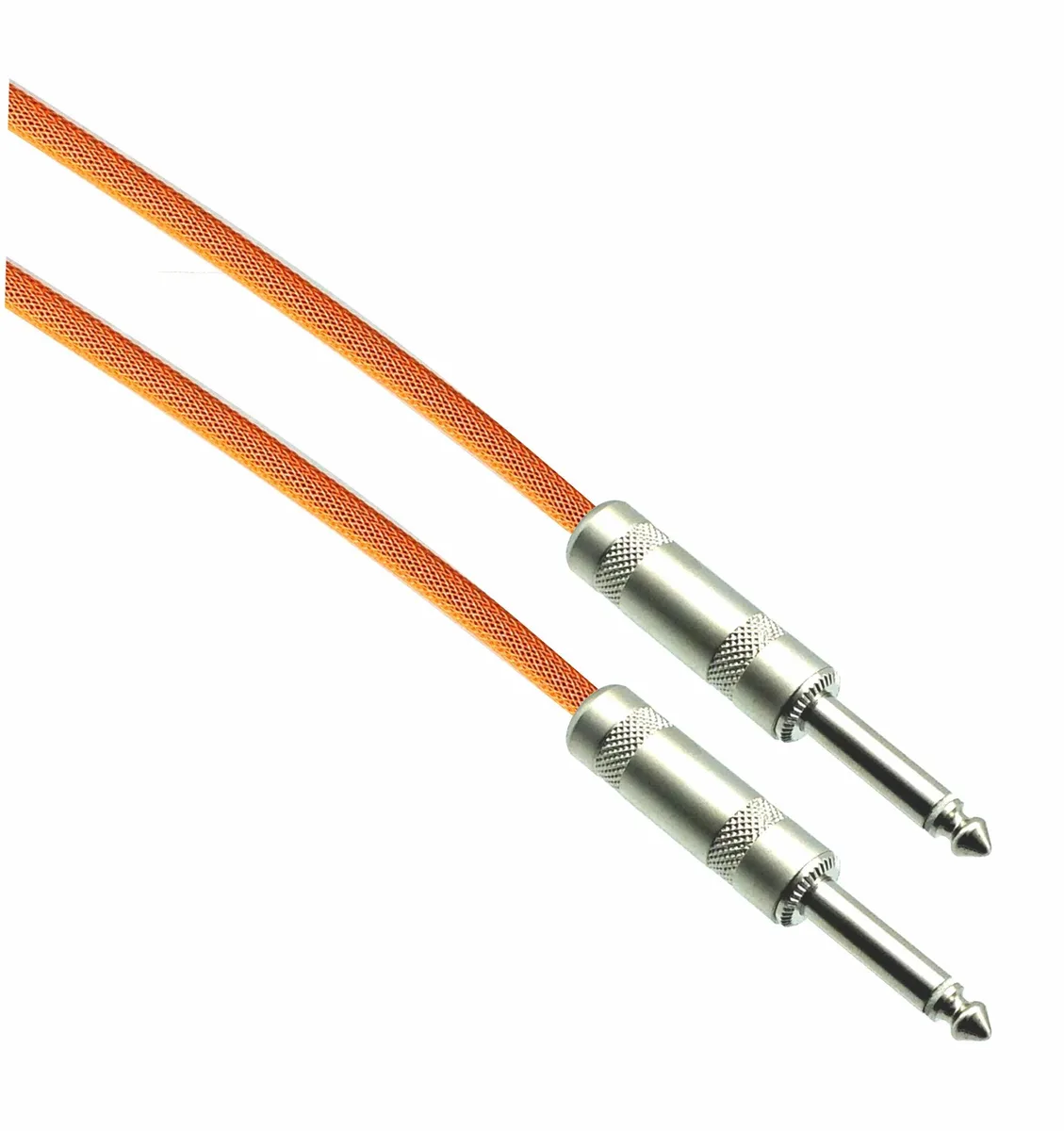 North American Herb & Spice North American Herb & Spice Designer Series Guitar Cable Neon Orange 1/4" Straight 24 awg — product photo