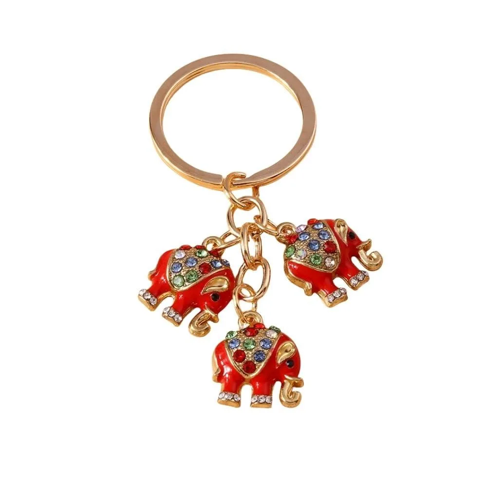  Viator Gear Rhinestone Elephant Keyholder Red 24-hour support — product photo