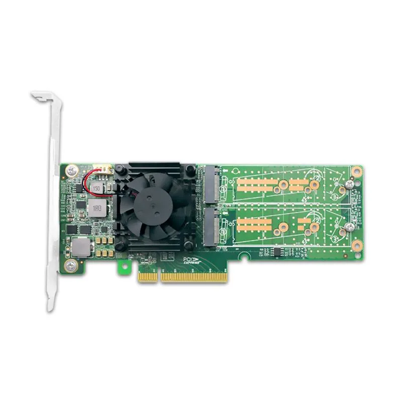 eshinreal eshinreal PCIe 3.0 x8 to Dual M.2 NVMe Adapter PLX8747 — product photo
