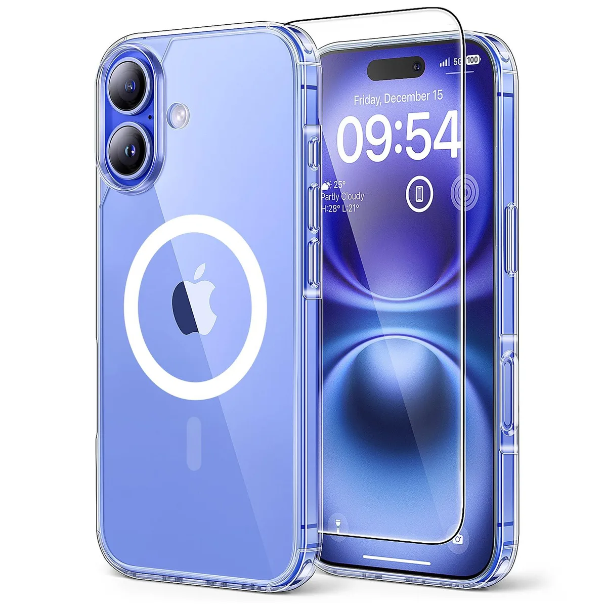  TAURI iPhone 16 Plus Case Clear MagSafe 38 N52 Magnets 18N — product photo