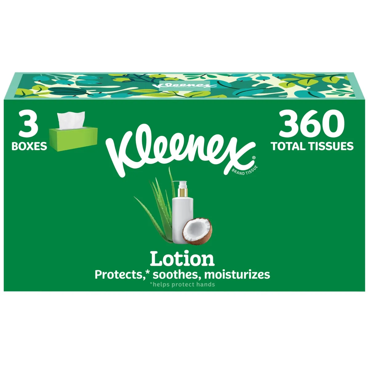 Three white rectangular tissue boxes side by side