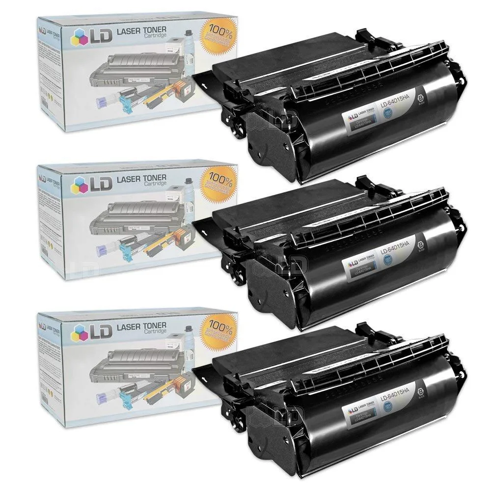 LD Products LD Products 64015HA Black Laser Toner Cartridges 3 Pack — product photo