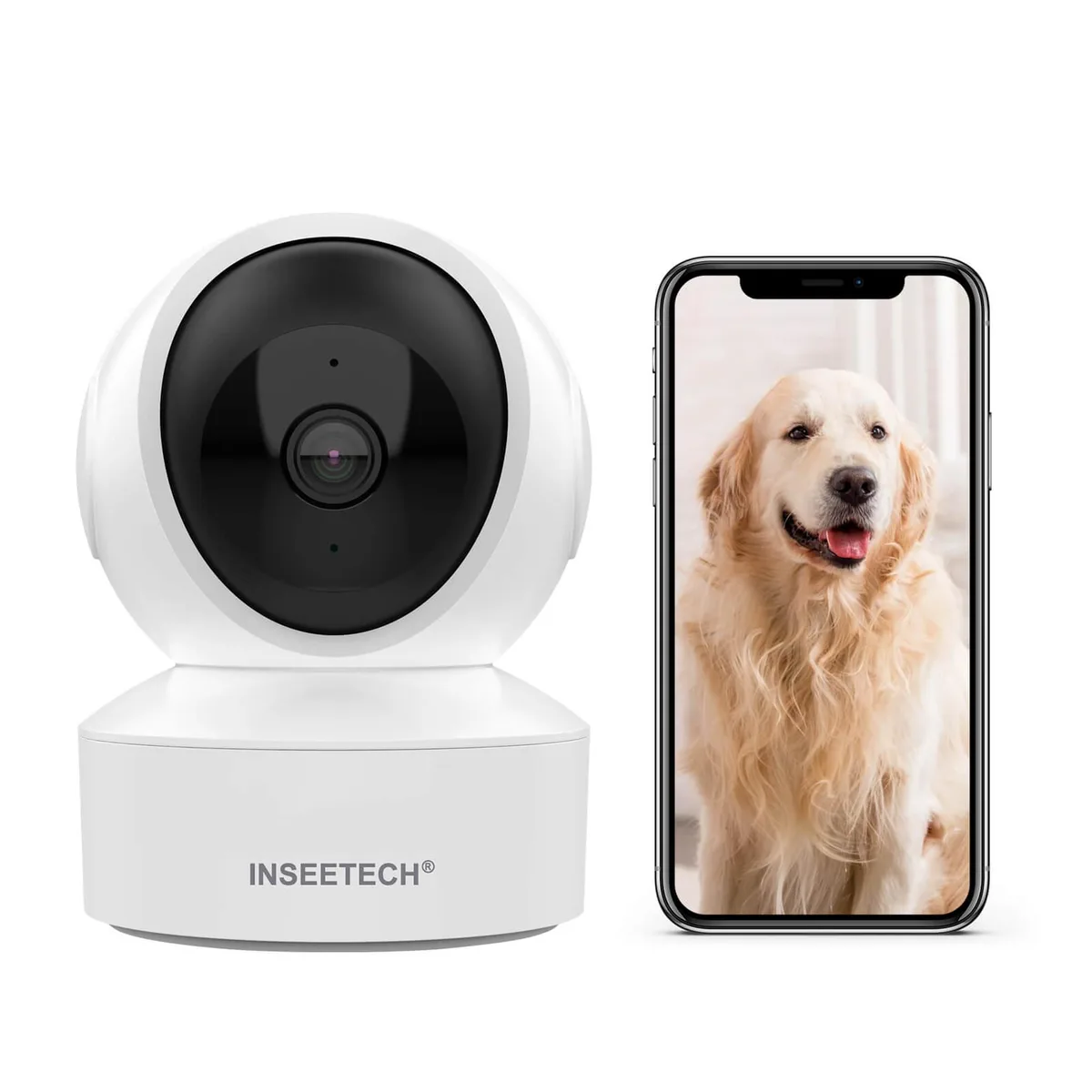 INSEETECH INSEETECH 4MP Indoor Wireless Dome Network Camera 2.4/5GHz PTZ Auto Tracking — product photo