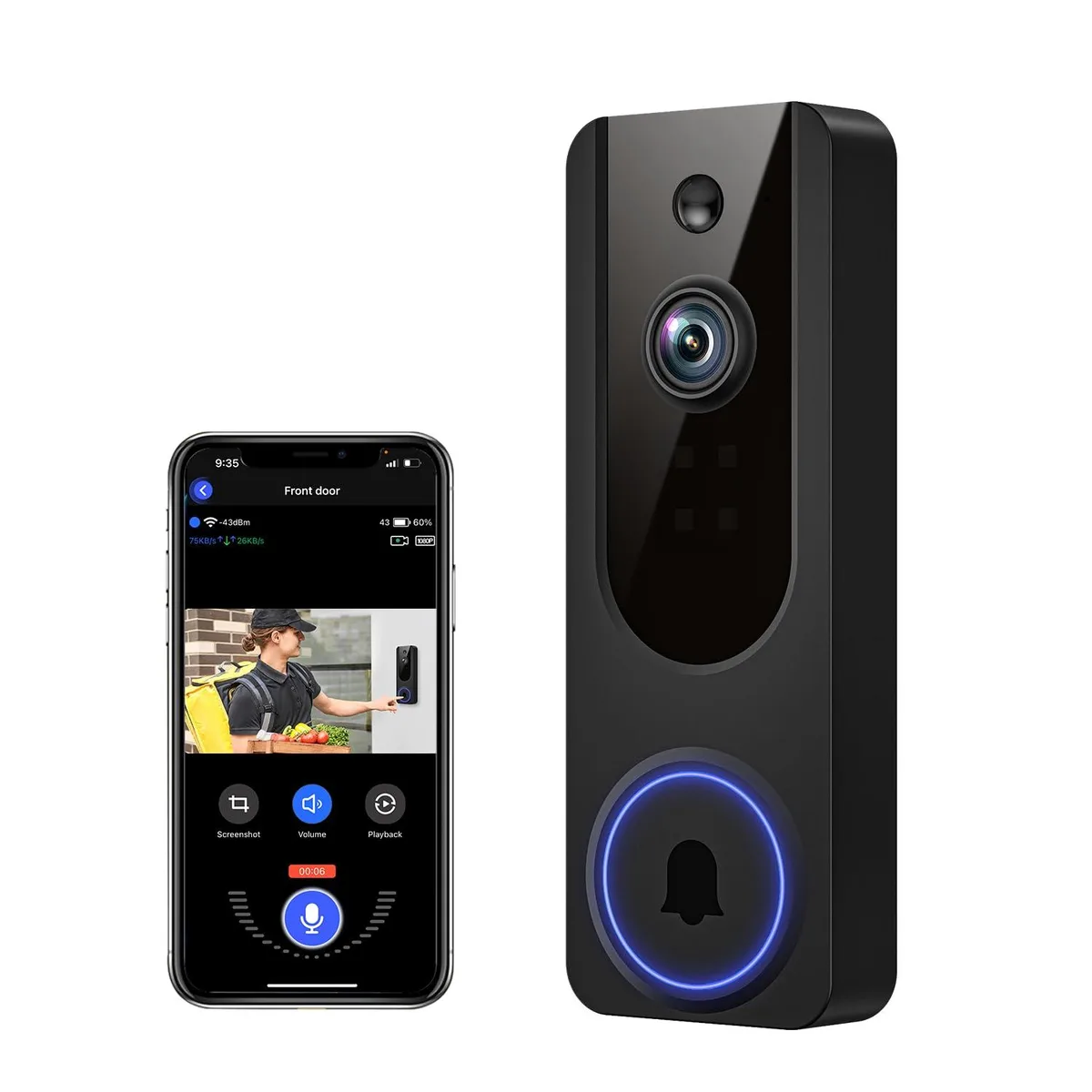  VanaOrbi V52 1080p Wireless Video Doorbell Camera — product photo