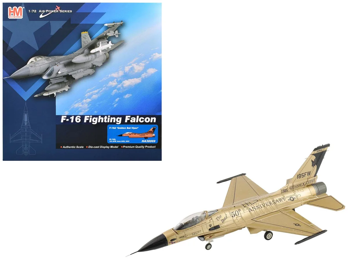 Hobby Master Hobby Master F-16A Golden Bat Viper 1/72 Diecast hobby collectible — product photo