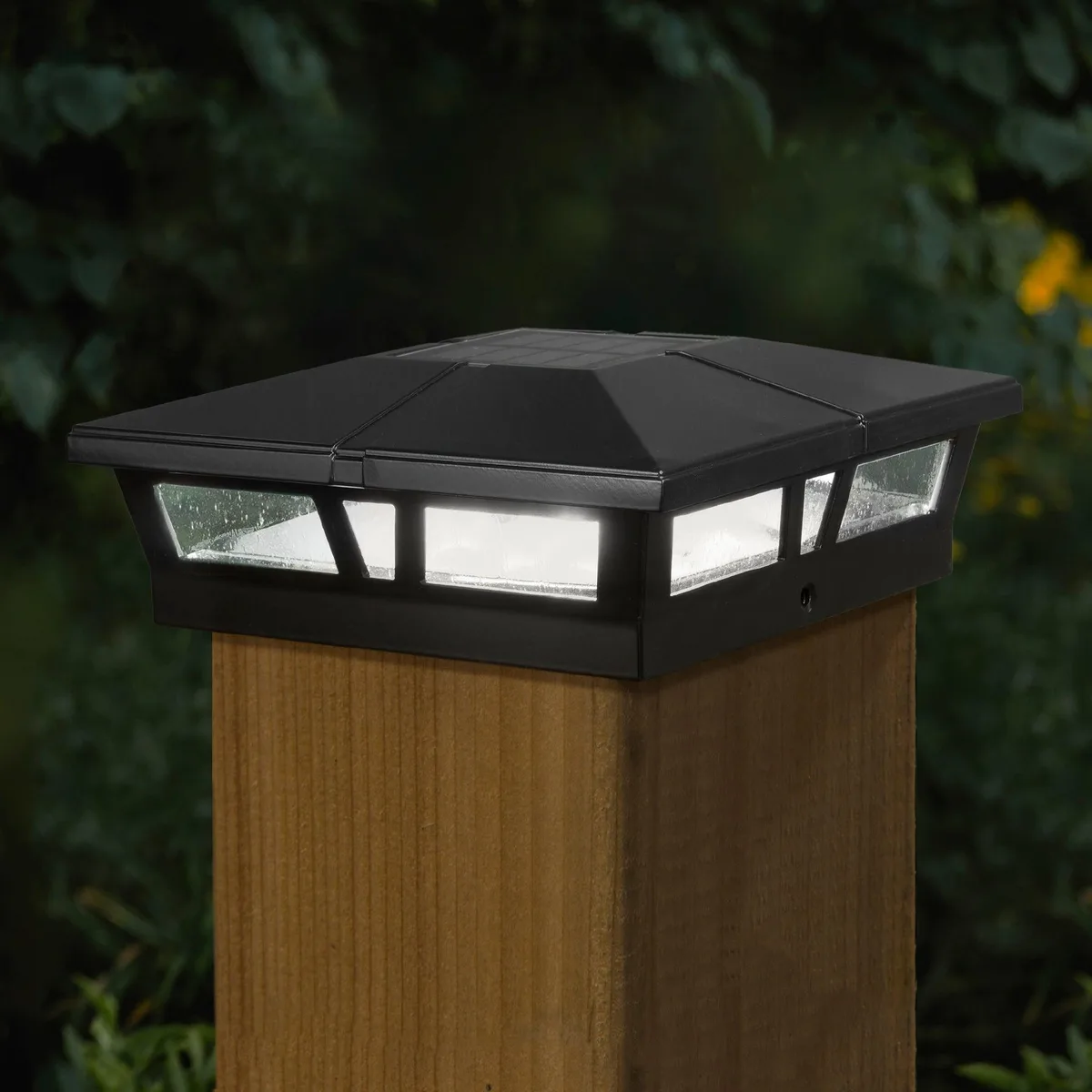 Classy Caps Mfg. Inc. Classy Caps Mfg. Inc. Cambridge Solar Post Cap 6x6 Black Aluminium 2 Pack — product photo