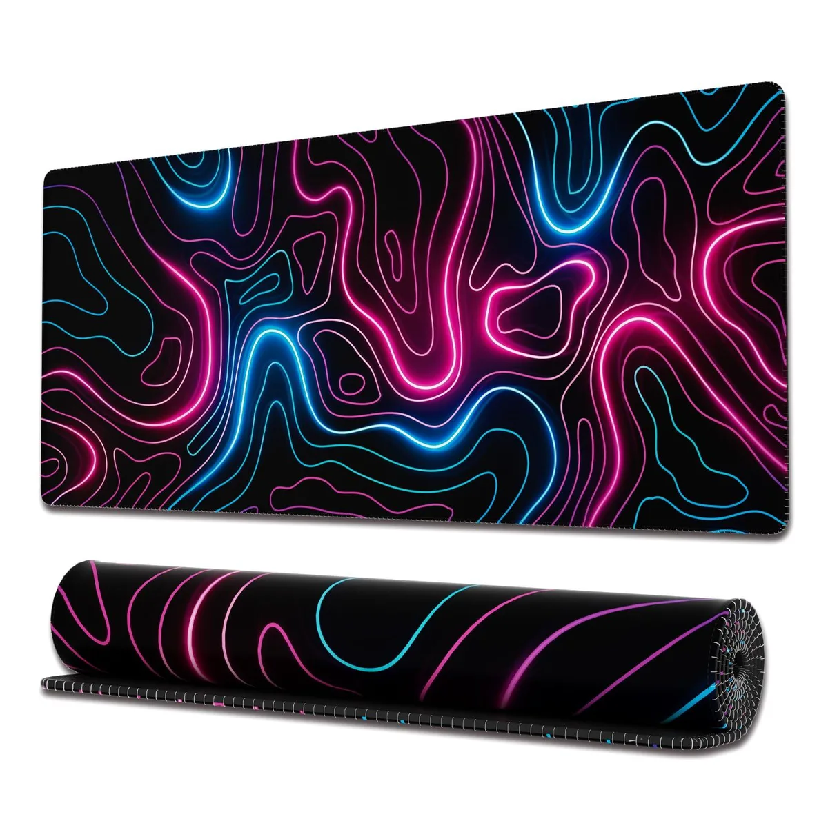 KEHIPI KEHIPI OB-MP-E-14-G Neon Map mouse pad 31.5 x 11.8 in — product photo
