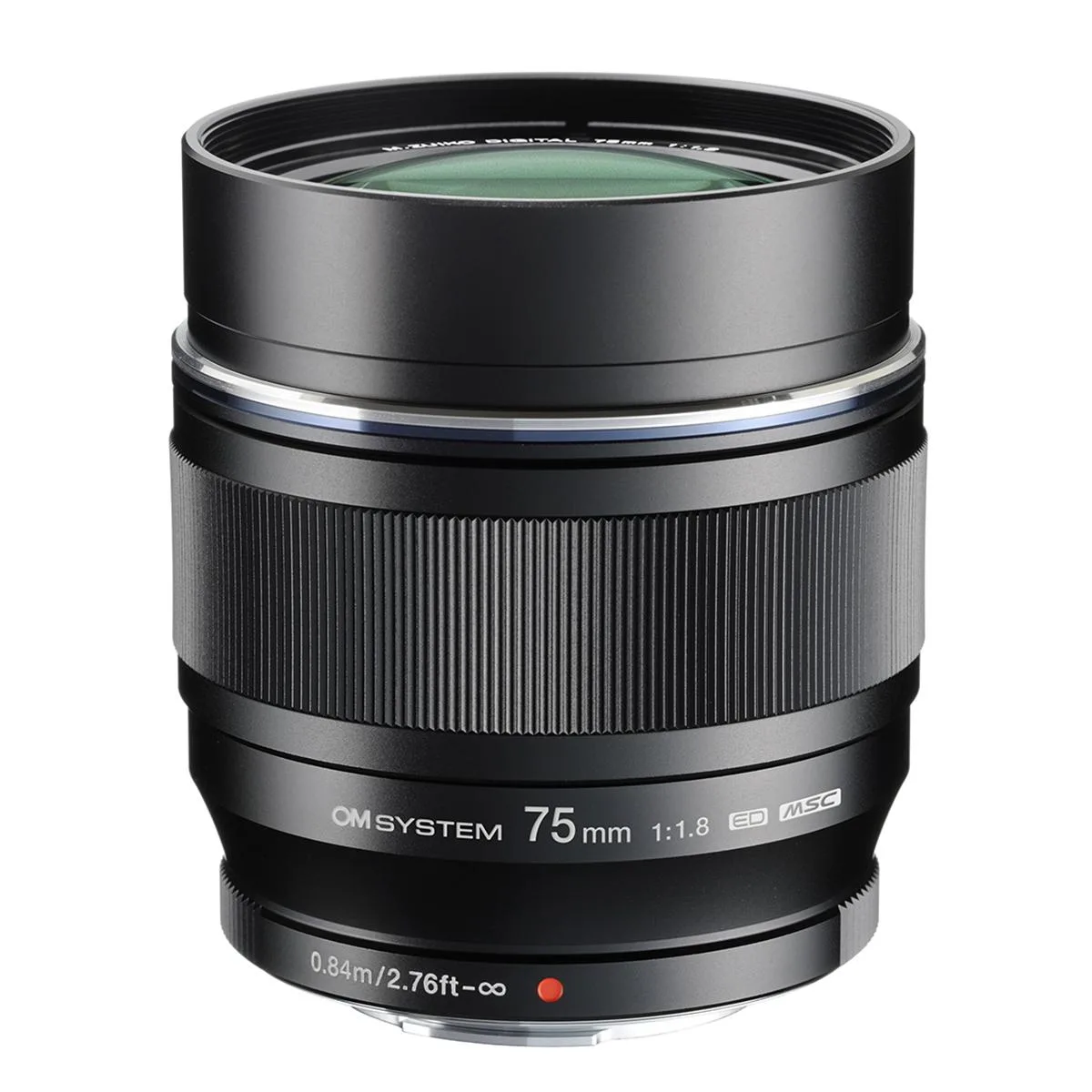 Olympus America Inc. Olympus America Inc. M.Zuiko Digital ED 75mm f/1.8 Micro Four Thirds Lens, Black — product photo