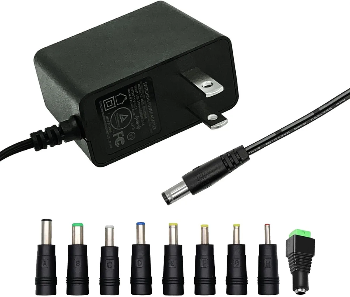 BASEUS BASEUS 5V 1A AC Adapter 5.5×2.1mm 9 Tips — product photo