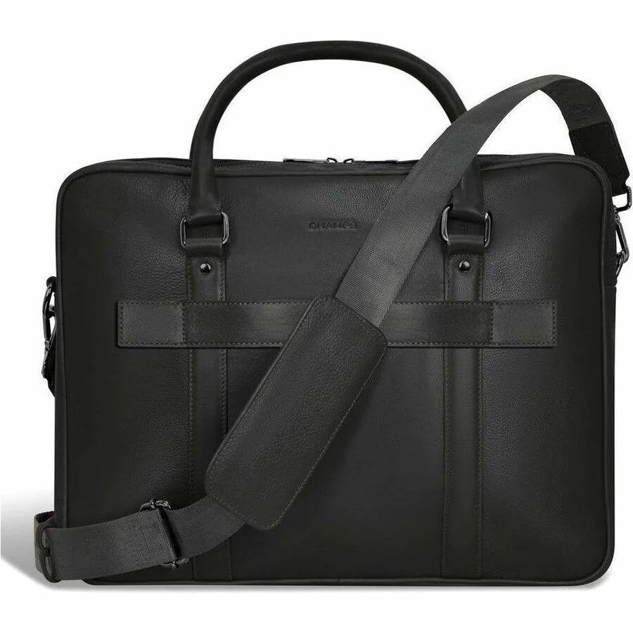 FT Champs FT Champs OB-412-BLACK leather briefcase bag 15.6" 3.17 gal — product photo