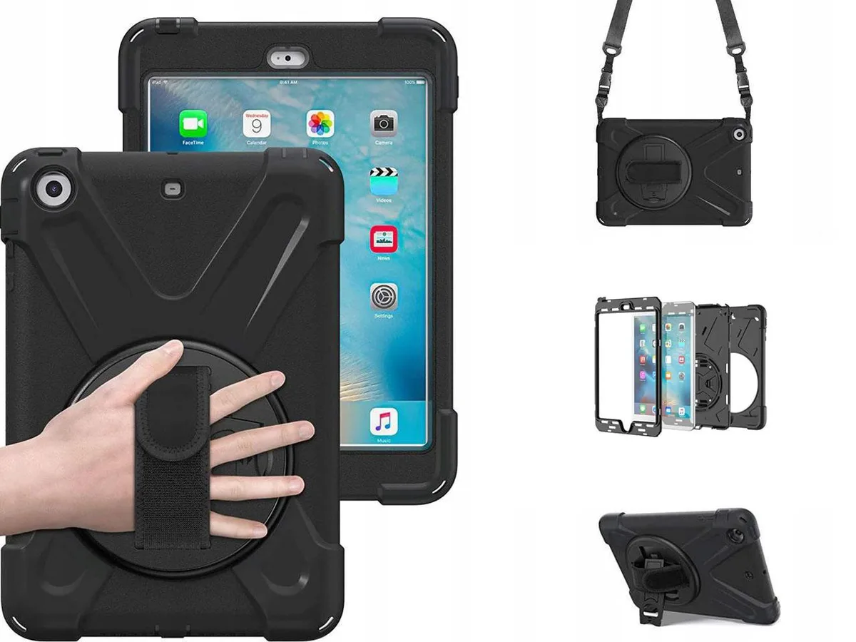 BONAEVER BONAEVER A1599 protective case for iPad Mini 1 2 3 with rotatable stand and shoulder strap — product photo