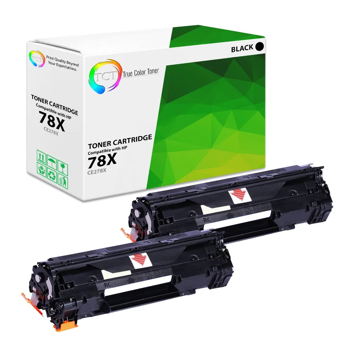 True Color Toner True Color Toner CE278X 78X Black Toner Cartridge 2 Pack 3000 Pages — product photo