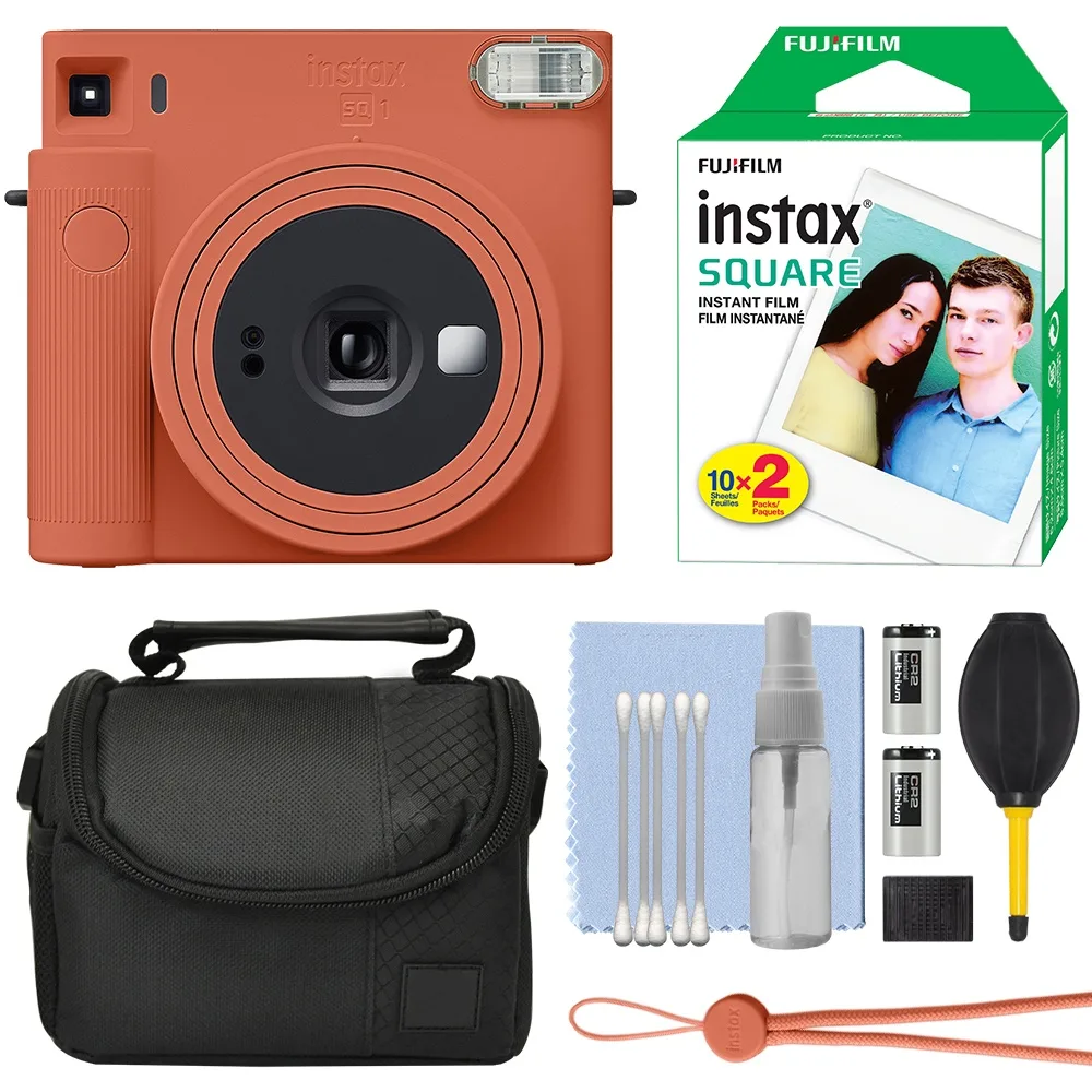 FUJIFILM FUJIFILM Instax Square SQ1 Terracotta Orange+ 20 Film Bundle film camera — product photo