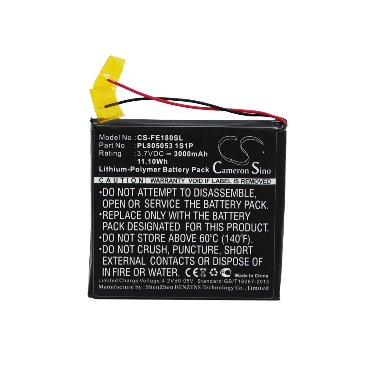 Cameron &amp; Co Cameron &amp; Co Battery for Fiio E18 3.7V 3000mAh — product photo