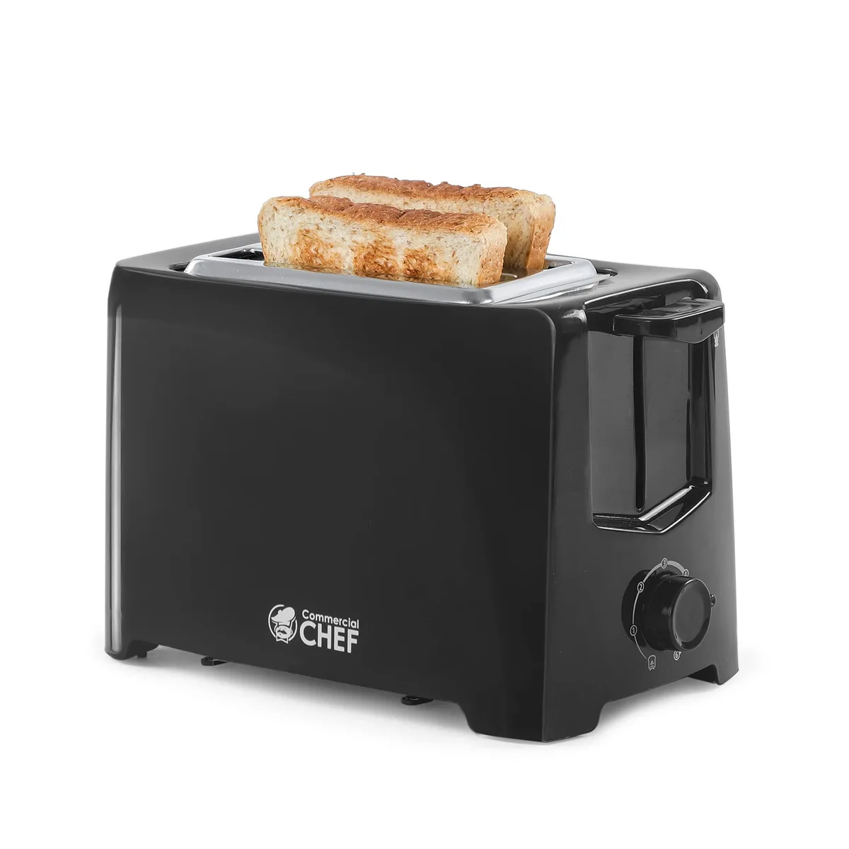 Commercial Chef CCT2201B 2-Slice Toaster, 0.94" Slots, 6 Settings, 700W, Black — product photo