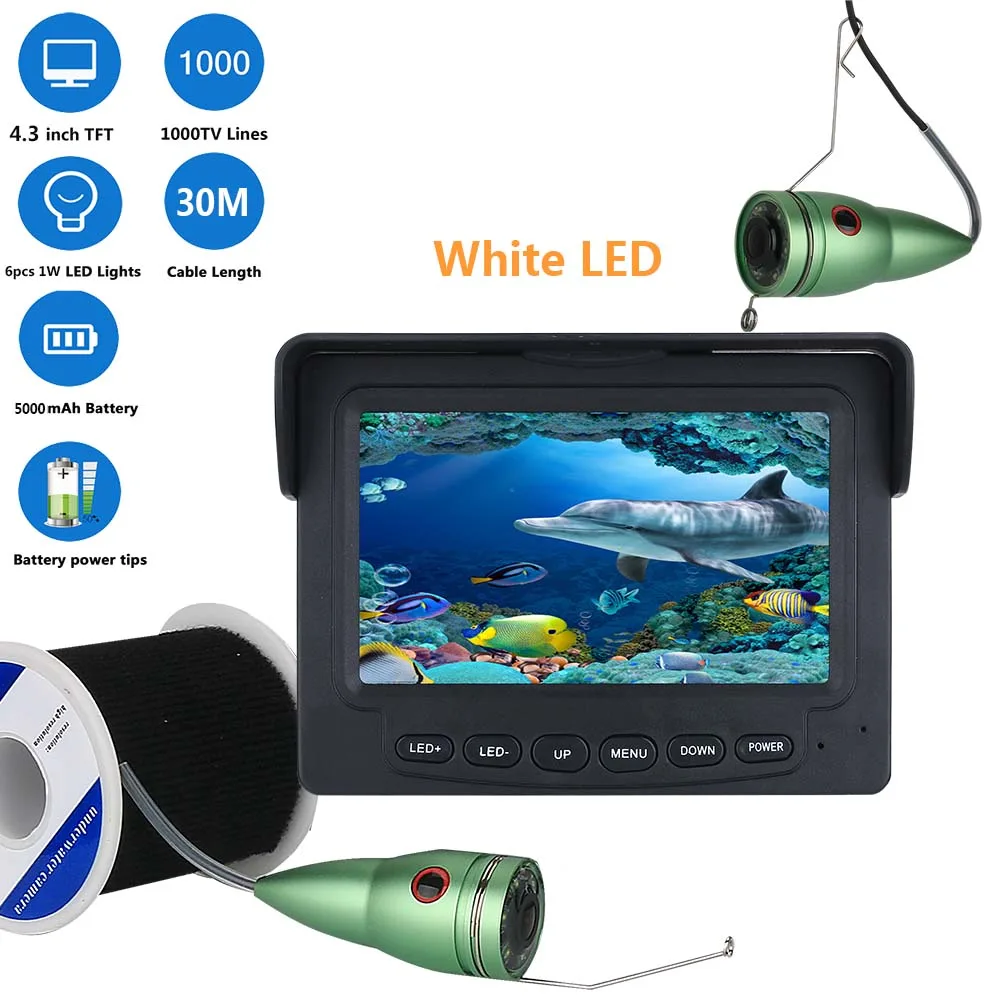 Abound Electronic Technology Co.,Ltd Abound Electronic Technology Co.,Ltd F008G-30M-W 4.3" 1000TVL fishing tool 30m cable — product photo