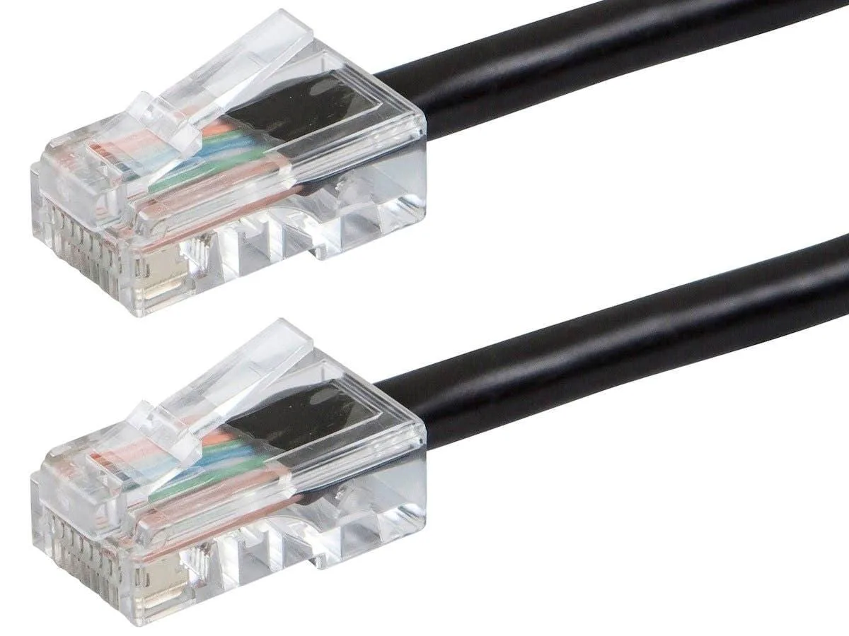 Monoprice Inc. Monoprice 141639 Cat5e Ethernet Patch Cable 100 Feet Black 24AWG 350MHz Zeroboot — product photo