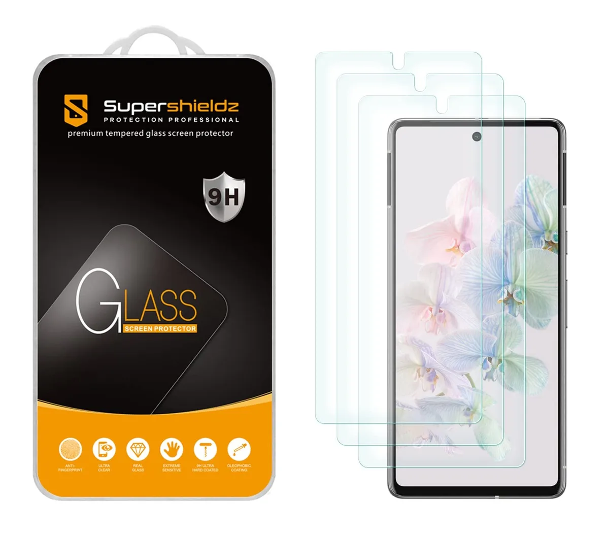  Motorola Pixel 7 6.3 inch Tempered Glass Screen Protector 3 Pack — product photo