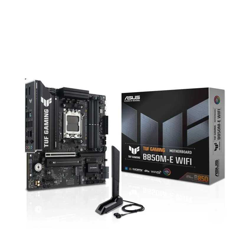 ASUS ASUS TUF GAMING B850M-E WIFI AMD B850 mATX motherboard AM5 three M.2 DisplayPort rear USB10Gbps Type-C BIOS — product photo