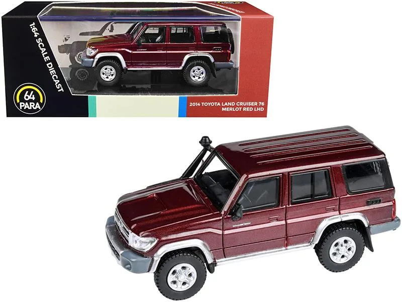Paragon Paragon 2014 Toyota Land Cruiser 76 Merlot Red Metallic 1/64 Diecast Model Car — product photo