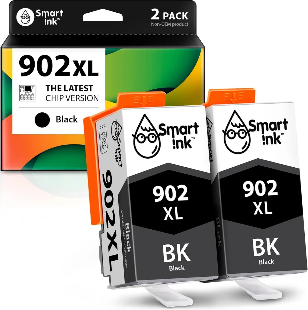 NuoTo NuoTo 902XL Black Ink Cartridge 2 Pack 825 Pages — product photo