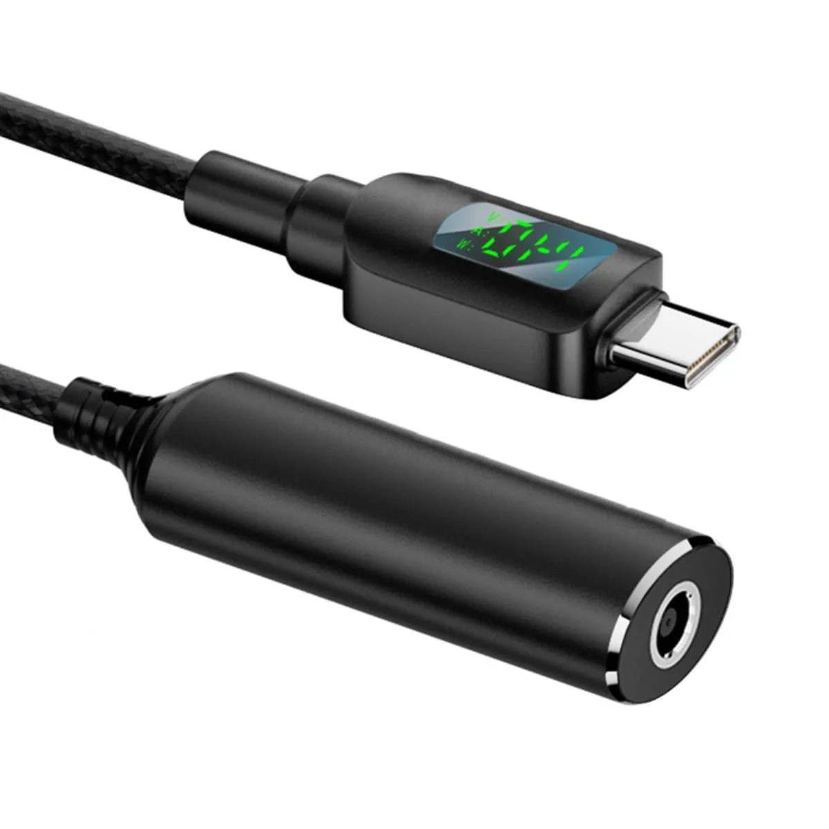 Fervit Fervit DC Jack 4.5x3.0mm to USB-C 140W LED Display Cable 21cm — product photo