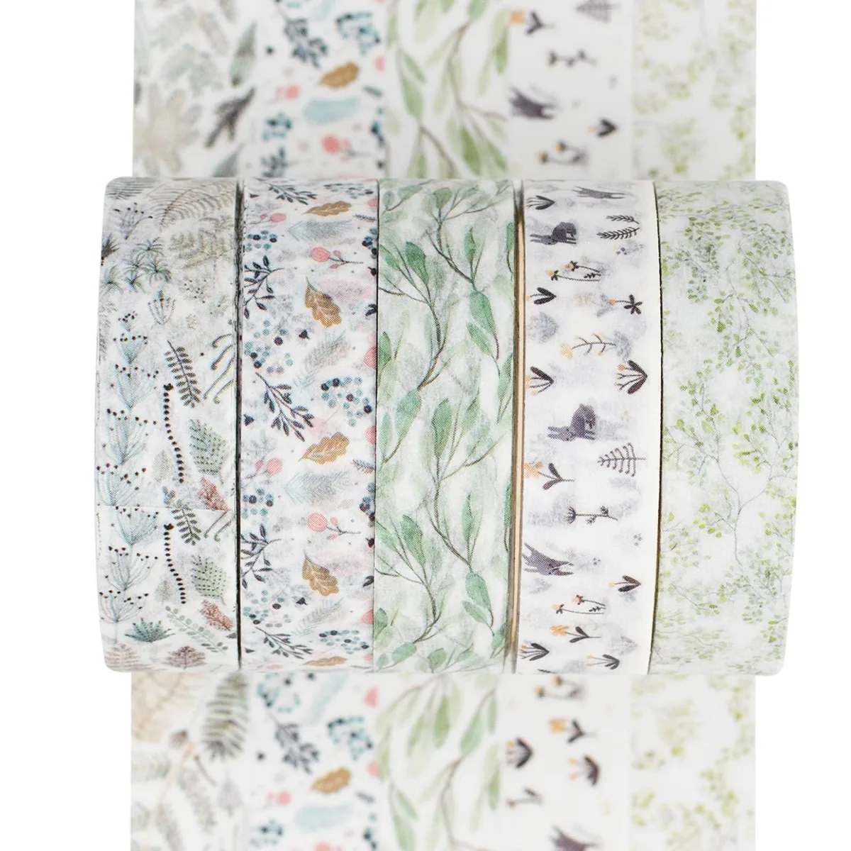 YUBX YUBX Washi Tape 5 Rolls 10mm x 3m Vine — product photo