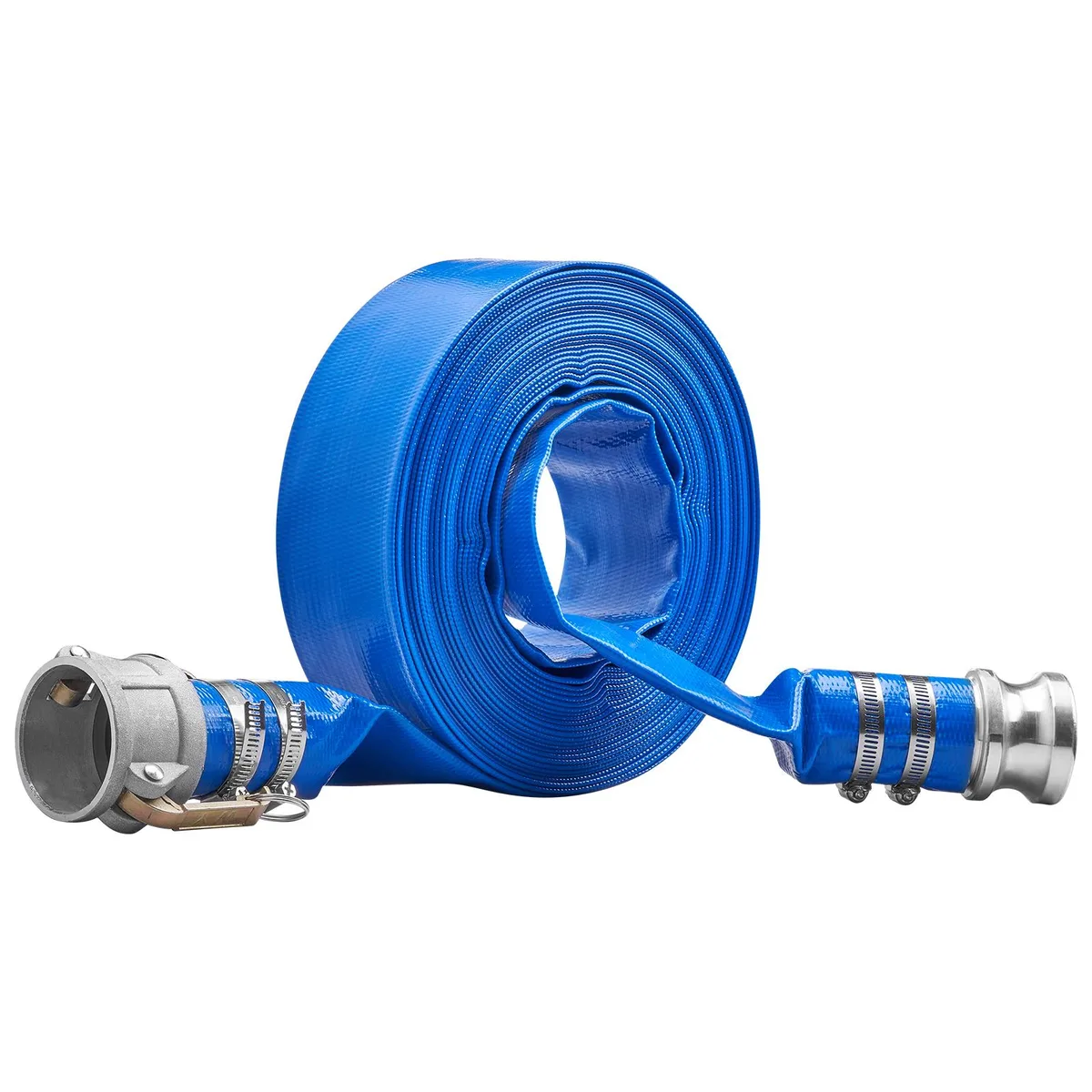 VEVOR VEVOR Pool Drain Hose 2 in x 50 ft PVC Blue Camlock C E Connectors Clamps — product photo