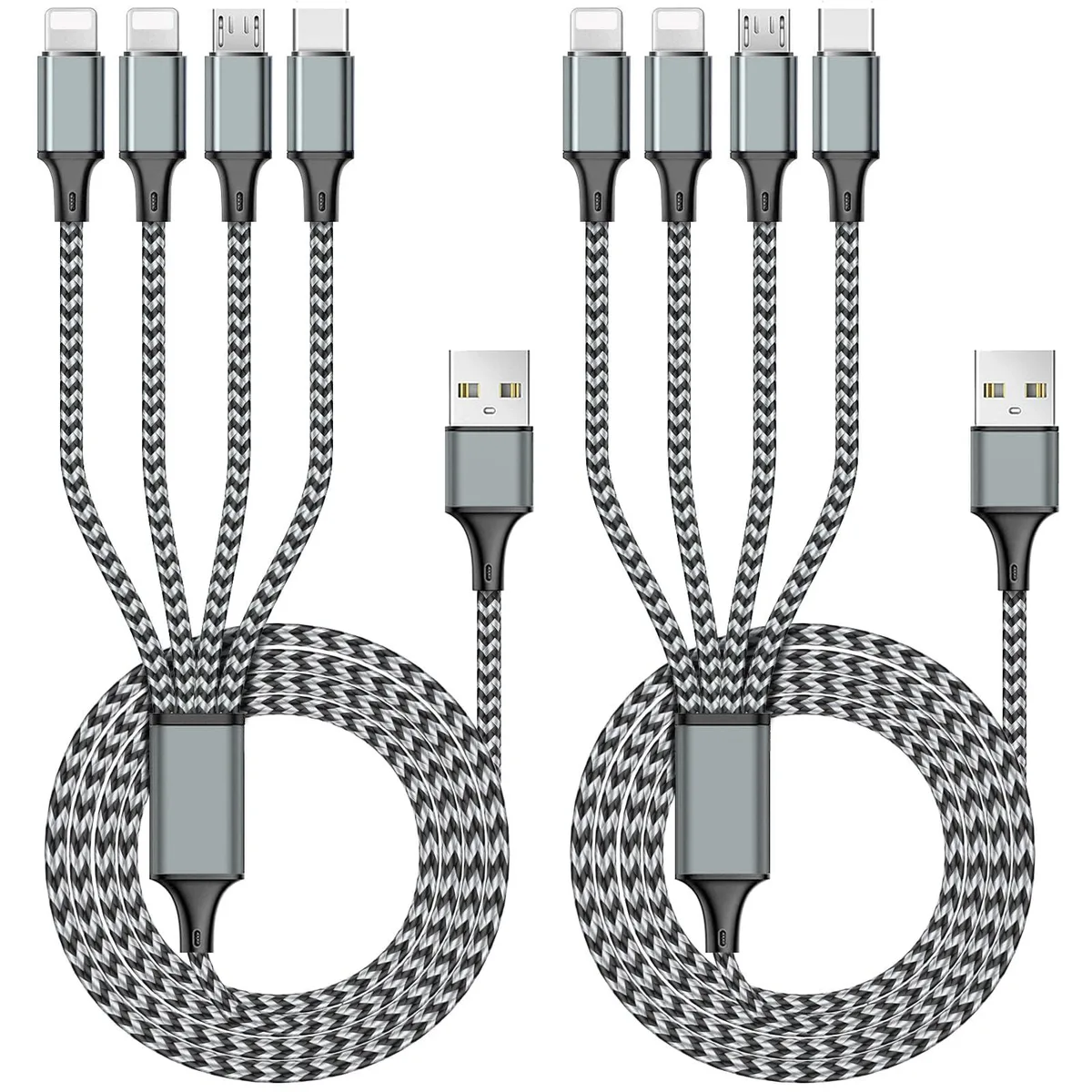  GE 14-P4in1-6FT-Grey 4-in-1 phone cable 6 ft 2-pack — product photo