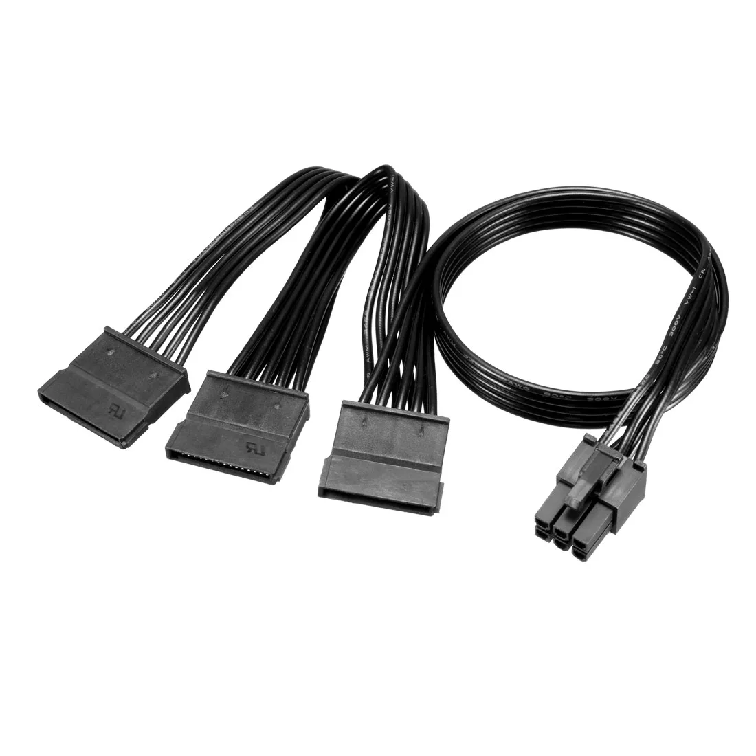 Global Bargains Global Bargains 6 Pin to 3 SATA Power Splitter Cable 66cm — product photo