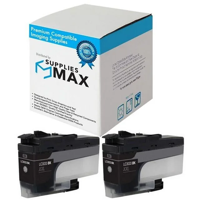 SuppliesMax SuppliesMax LC-30332PKS Black Inkjet Cartridge 2 Pack 3000 Pages — product photo