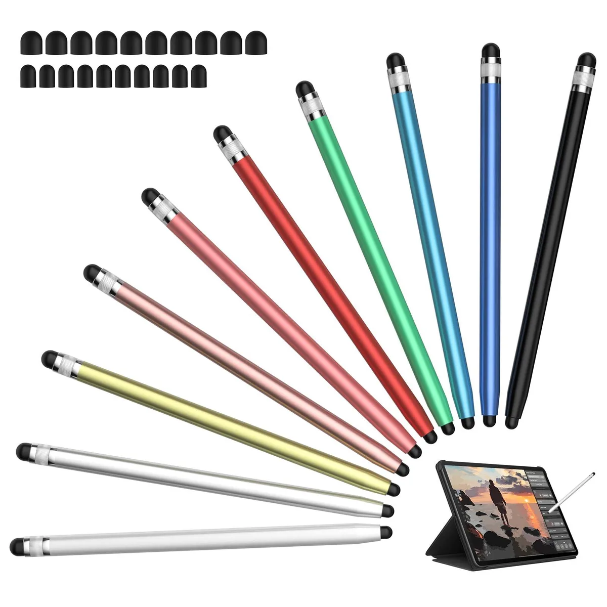 Stylushome 10 Stylus Pens with 20 Replaceable Tips — product photo