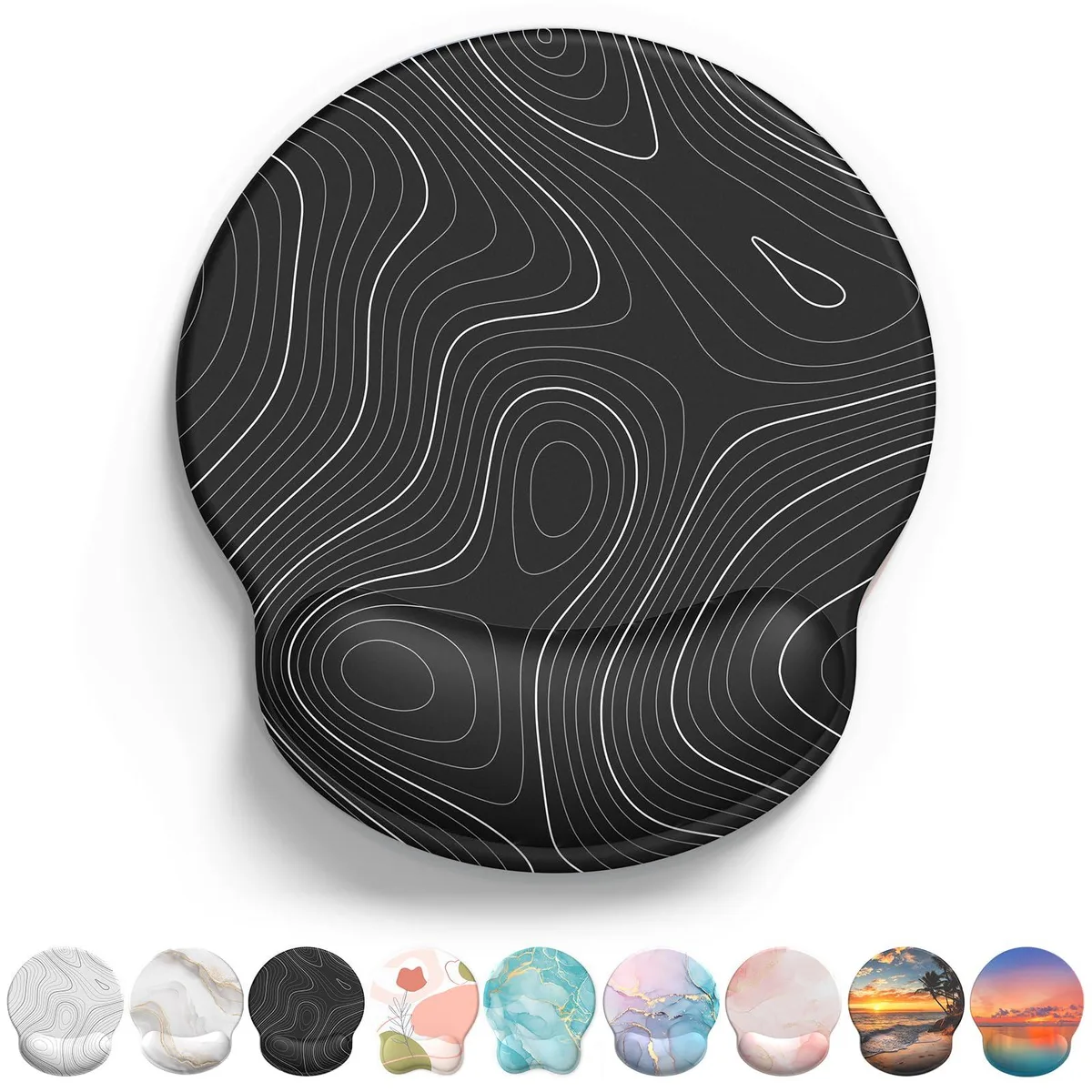  eulps MP200 Mouse Pad Black Line 9.6 x 8.5 in — product photo
