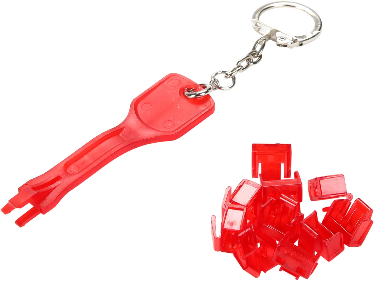 Syba Syba SY-ACC24053 Locking RJ45 Port Blocker 10 Pack Red — product photo
