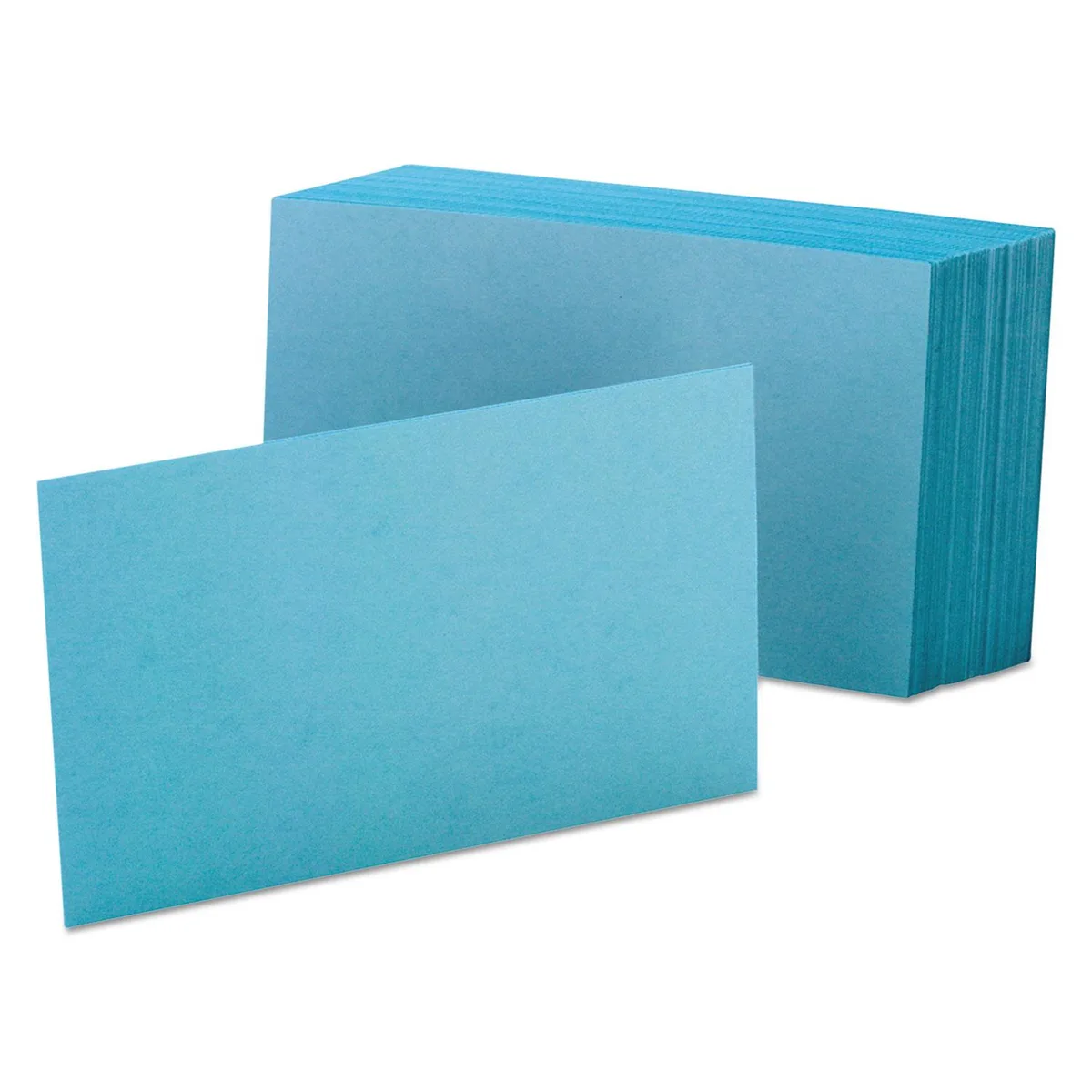 Blue unruled index cards, 100-count pack, 7420