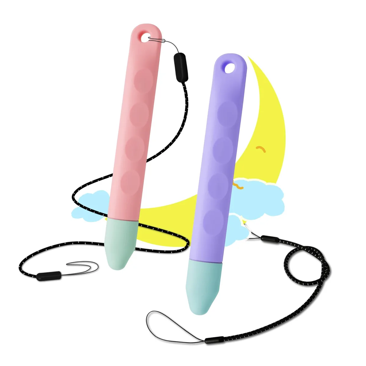  RKItE Kid-Friendly Stylus 2 Pack Pink Purple with Tether — product photo