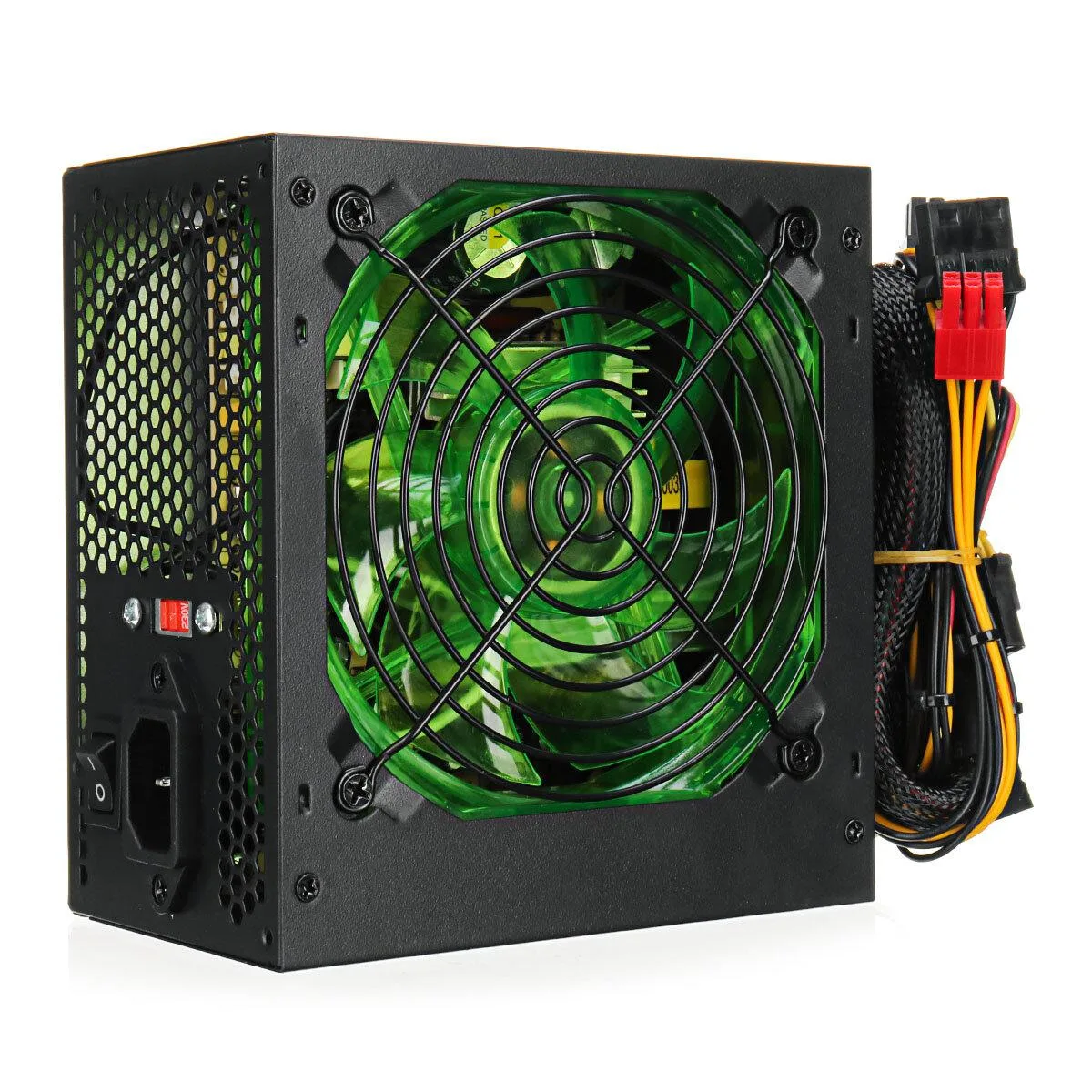Hetai Tech Hetai Tech 500W ATX Power Supply 120mm LED Fan 24 Pin SATA — product photo