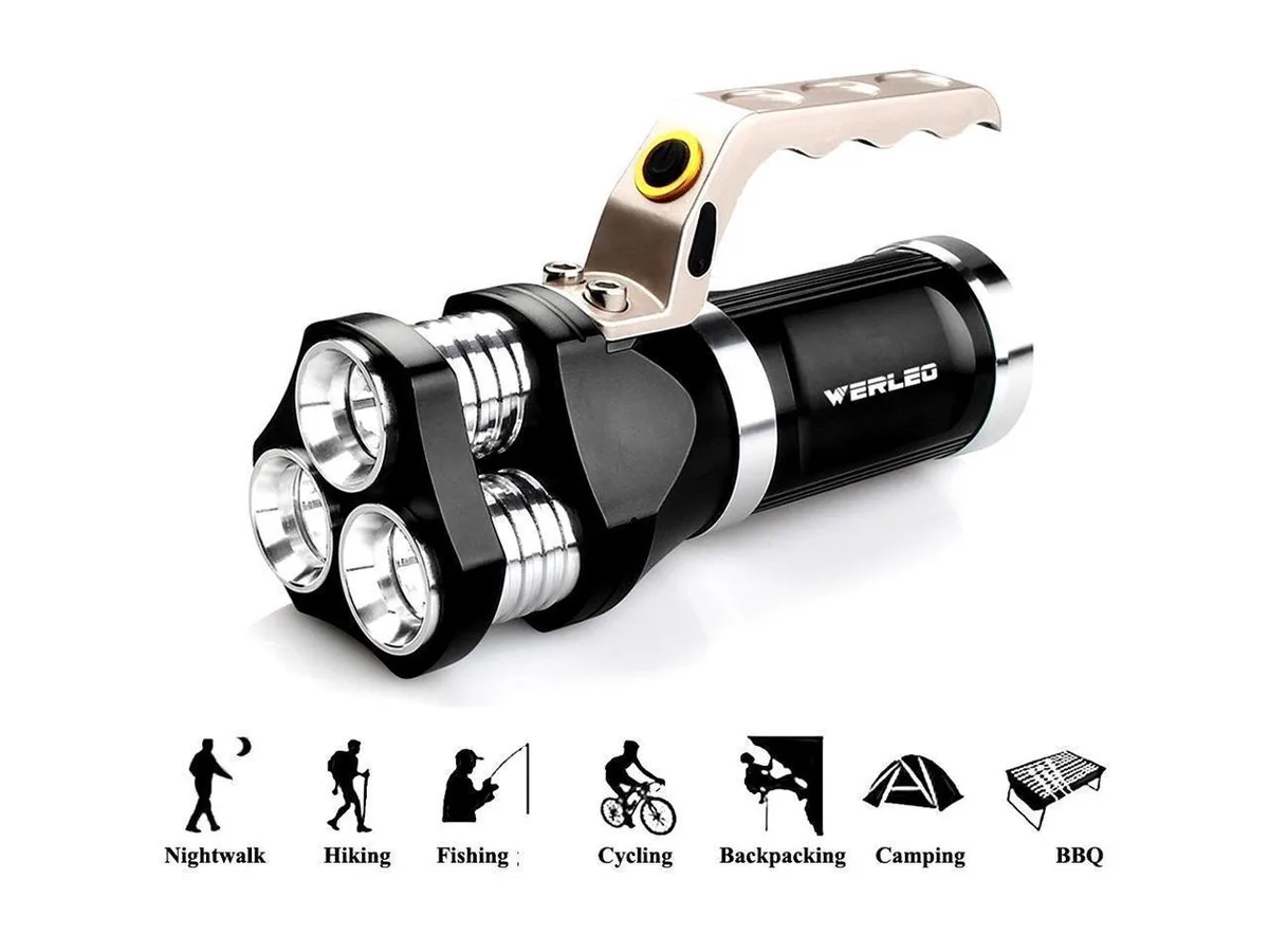 BONAEVER BONAEVER 2800 Lumen Rechargeable Handheld Flashlight LED Searchlight bag — product photo