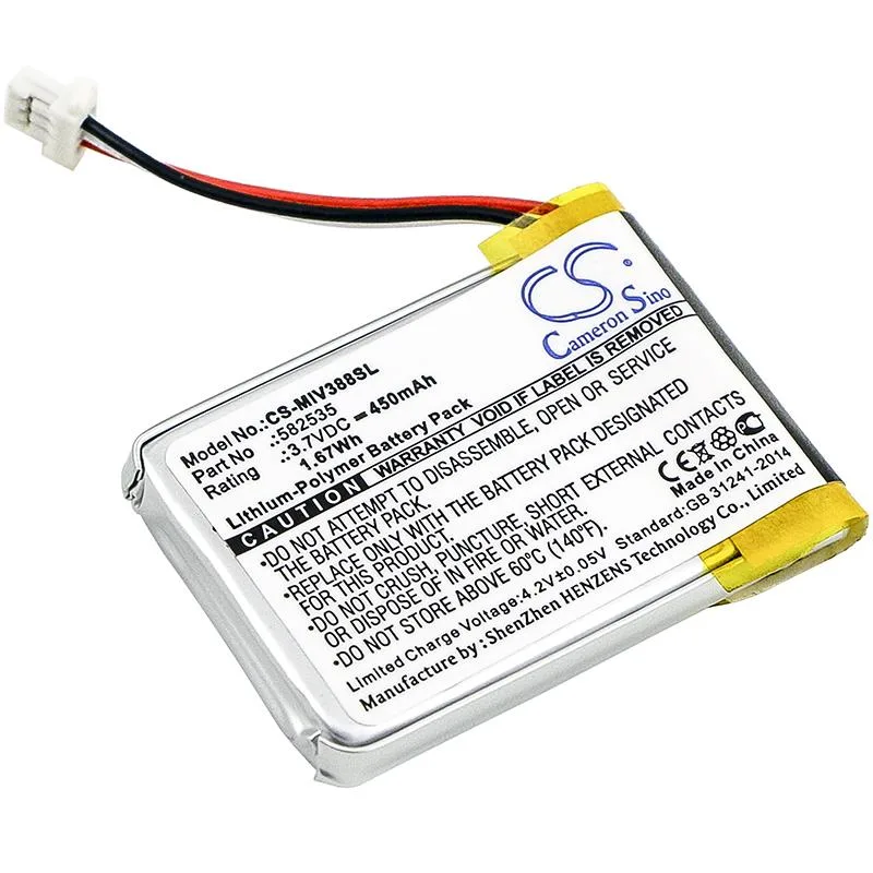 Cameron & Co Cameron & Co DS-CS-MIV388SL standard battery Li-Polymer 3.7V 450mAh 1.67Wh 35.6x24.6x5.8mm black — product photo