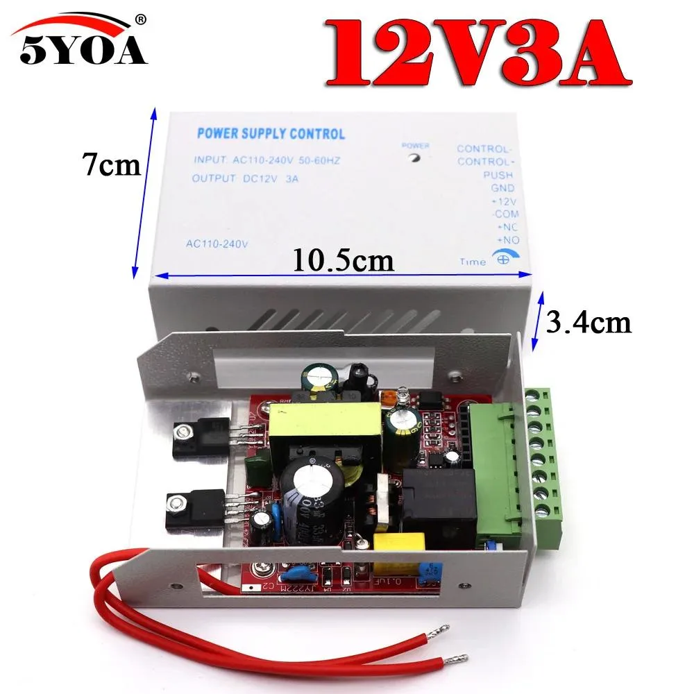 White metal power supply unit for access control systems