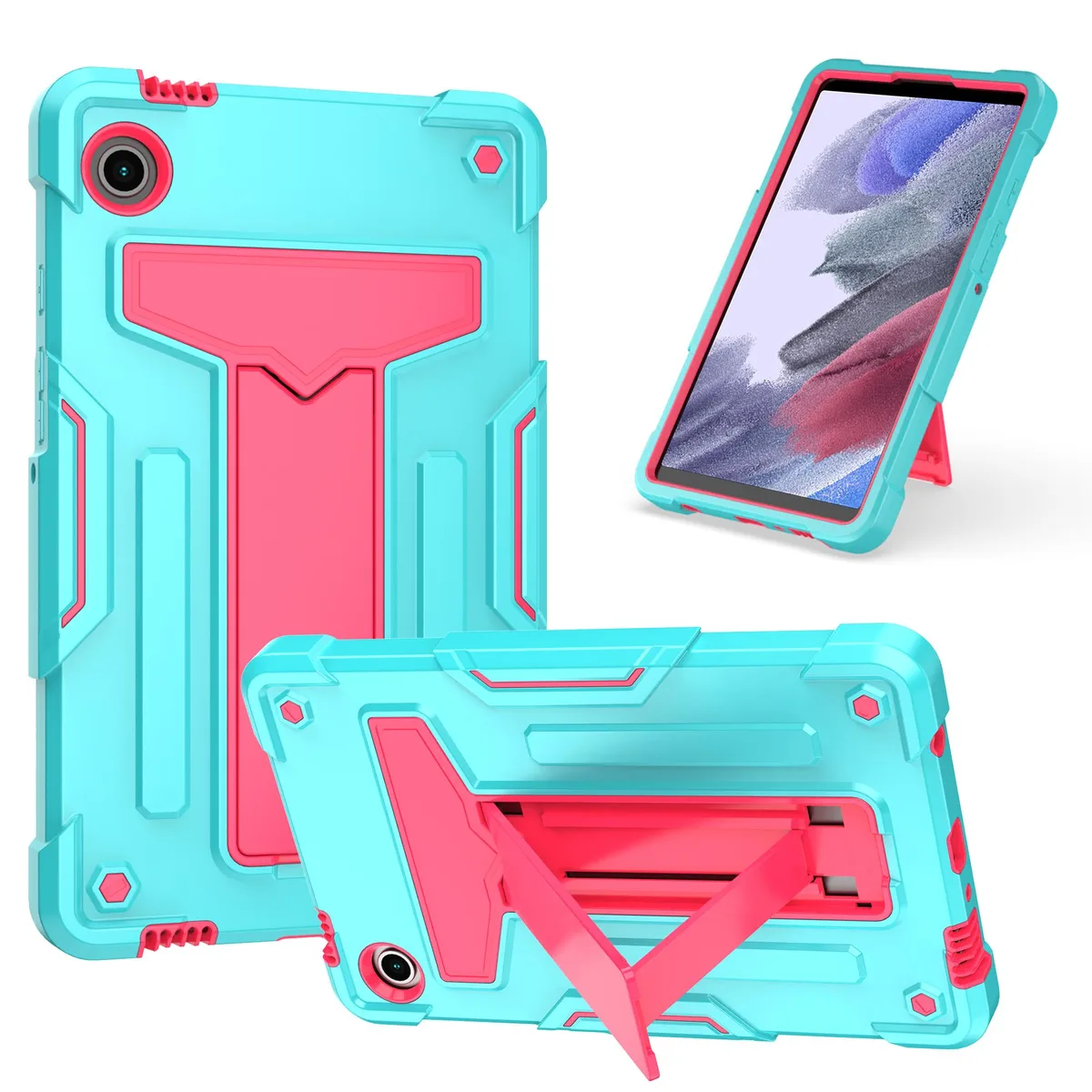anicestore anicestore Samsung Galaxy Tab A9 8.7 Inch Case SM-X110/115/117 Teal/Pink — product photo