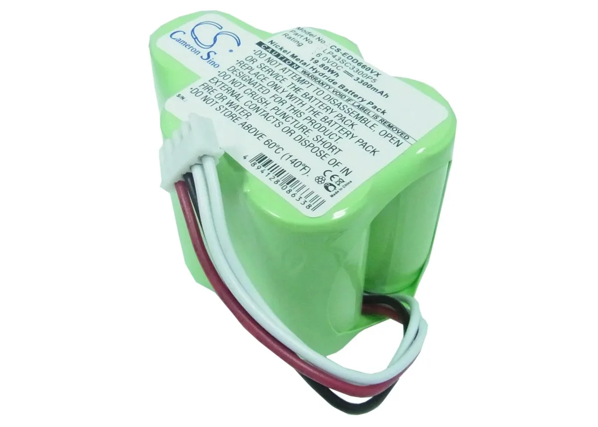 Rectangular rechargeable battery pack for robotic vacuum