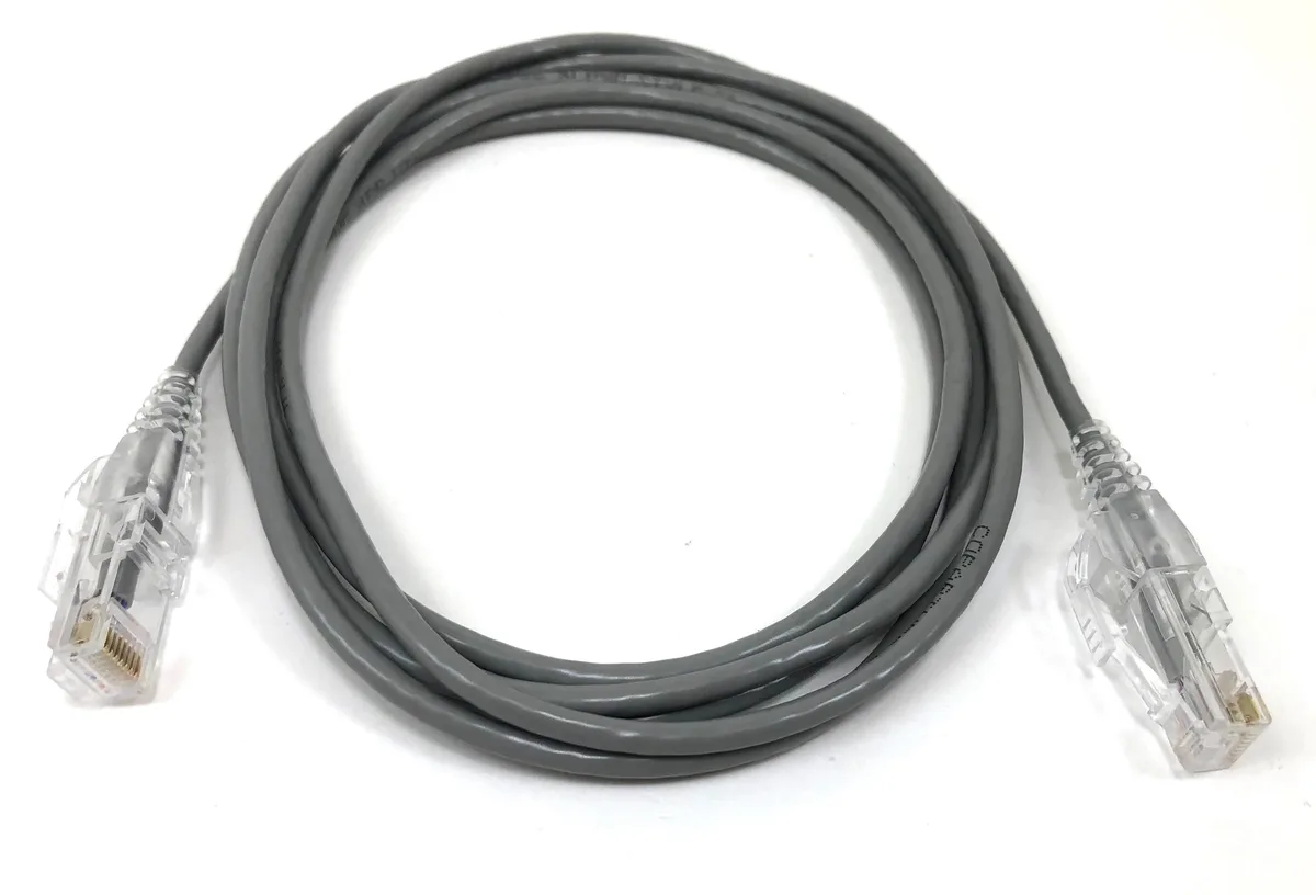Micro Connectors Micro Connectors 7 ft Ultra Slim Cat6 Patch Cable Gray — product photo