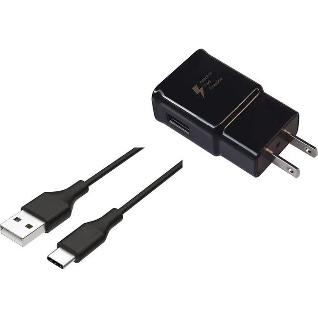 Black Samsung USB-C charger kit with 3ft cable
