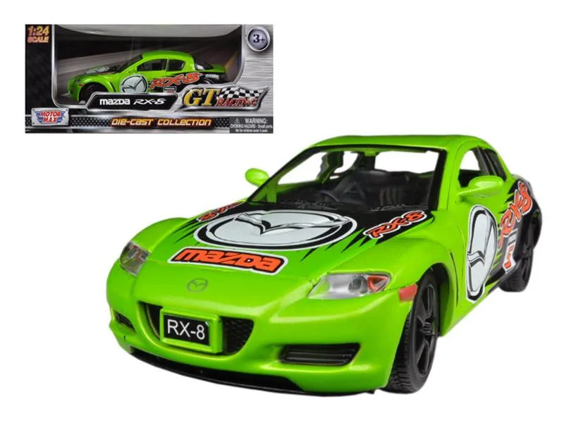 MOTORMAX MOTORMAX Mazda RX-8 #5 Green GT Racing 1/24 Diecast Vehicle — product photo