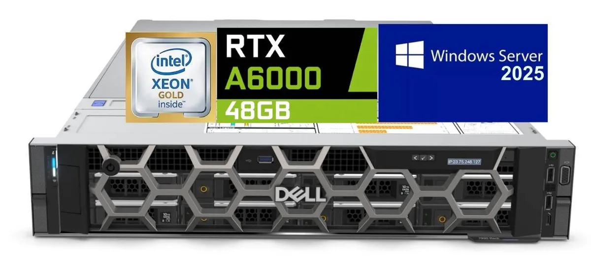DELL DELL Precision 7920 Rack Server 2x Xeon Gold 6246 256GB 4x 4TB SSD RAID 5 RTX A6000 48GB — product photo