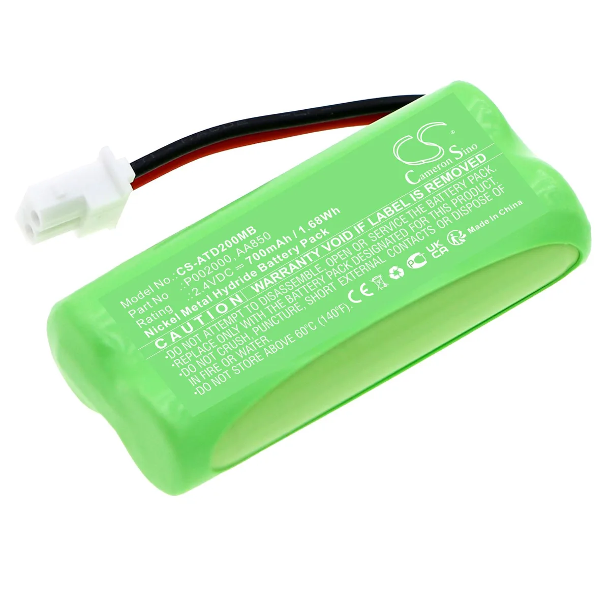Cameron &amp; Co Cameron &amp; Co DS-CS-ATD200MB Ni-MH 2.4V 700mAh Blue surveillance accessory — product photo